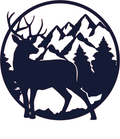Stag Circle Decal