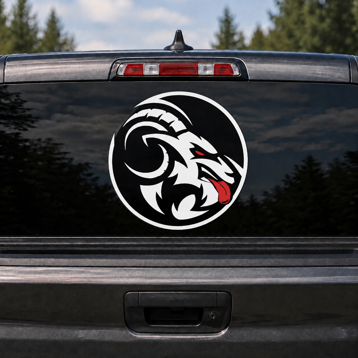 Naughty Goat Attitude - Wild 11"x11" Decal