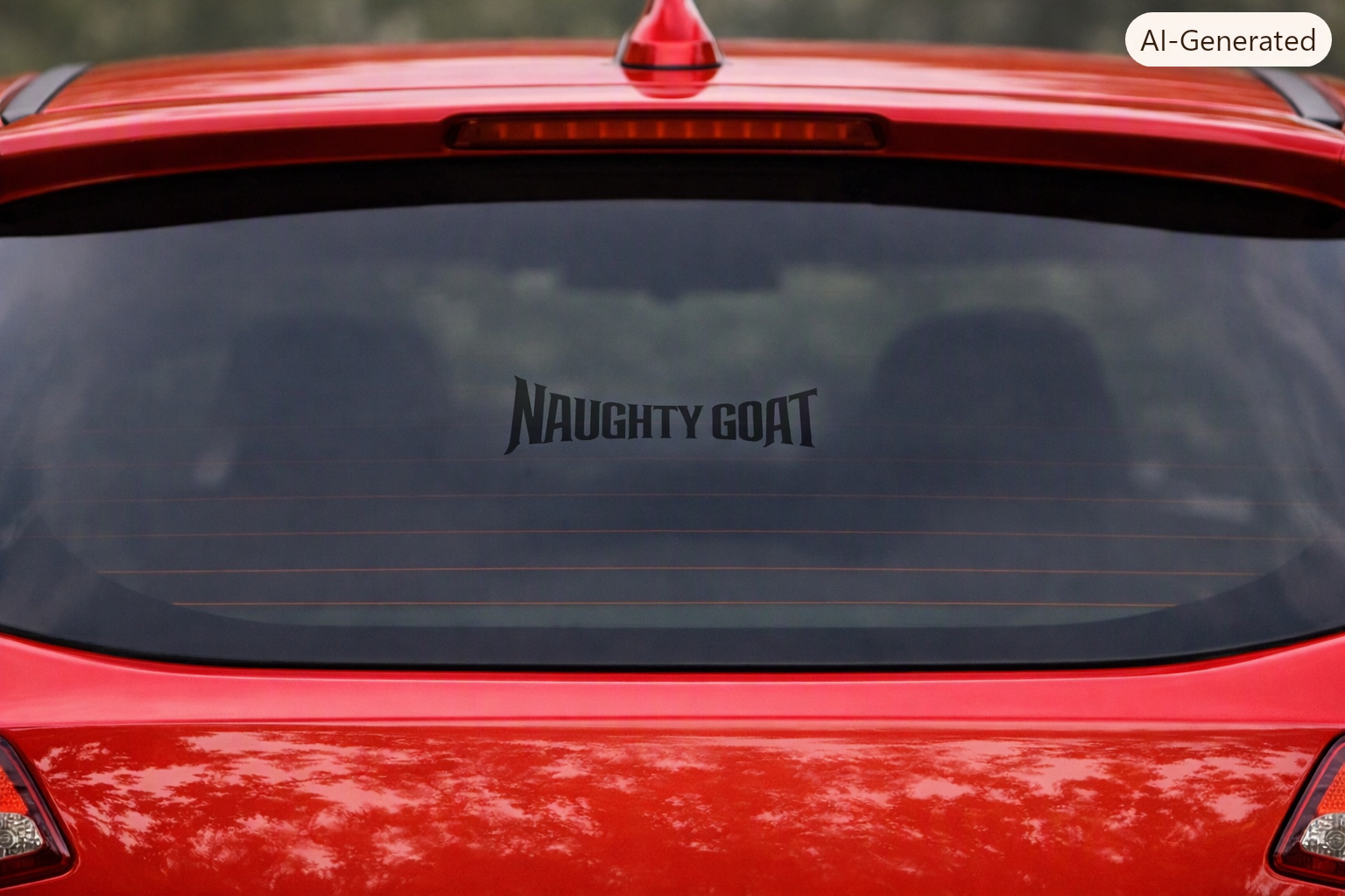 Naughty Goat Brand Name Decal