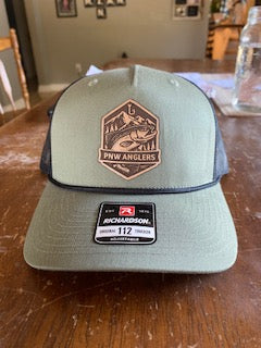 PNW Anglers leather patch hat