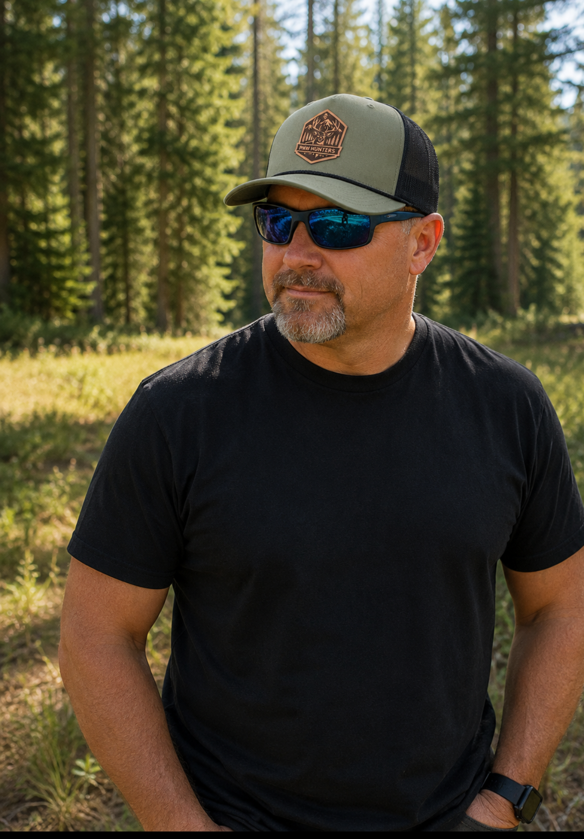 PNW Hunters leather patch hat