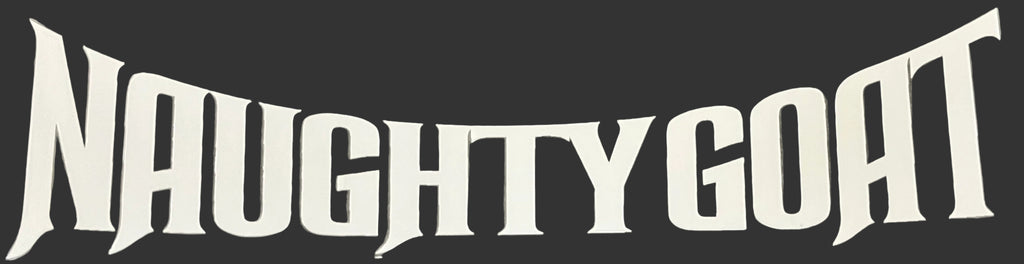 Naughty Goat Brand Name Decal